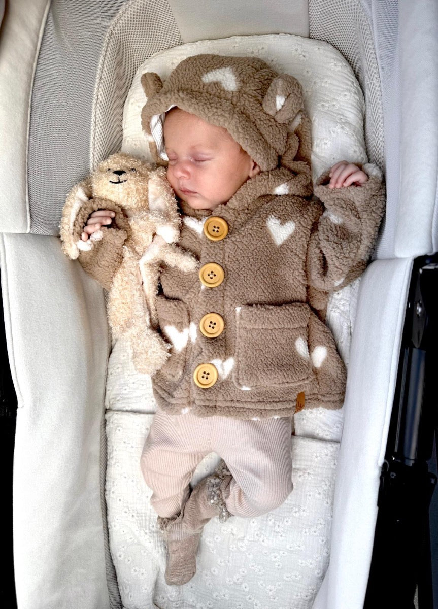 Teddy jacket hartjes