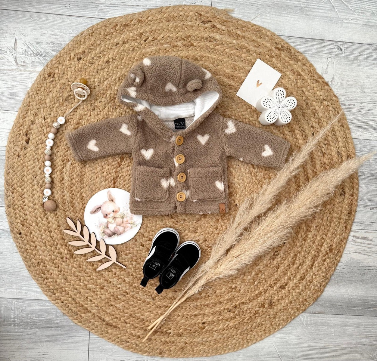Teddy jacket hartjes