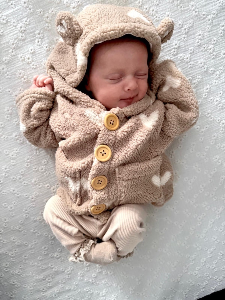 Teddy jacket hartjes