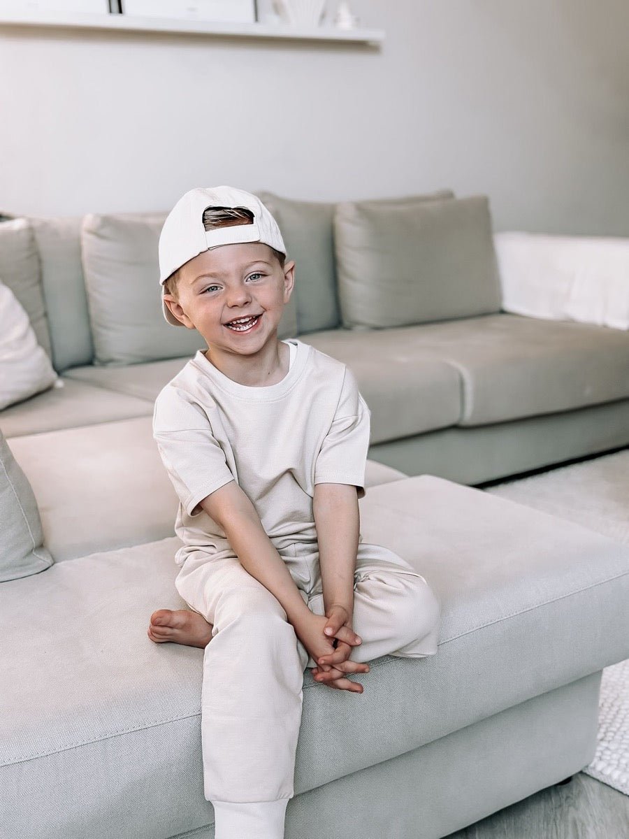 Jogginghose in einem hellen Beige
