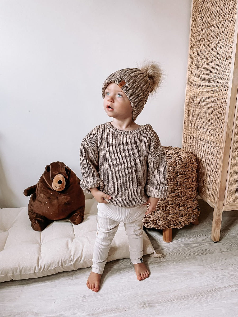 Strickpullover (hellbraun)