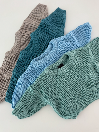 Strickpullover (blau)