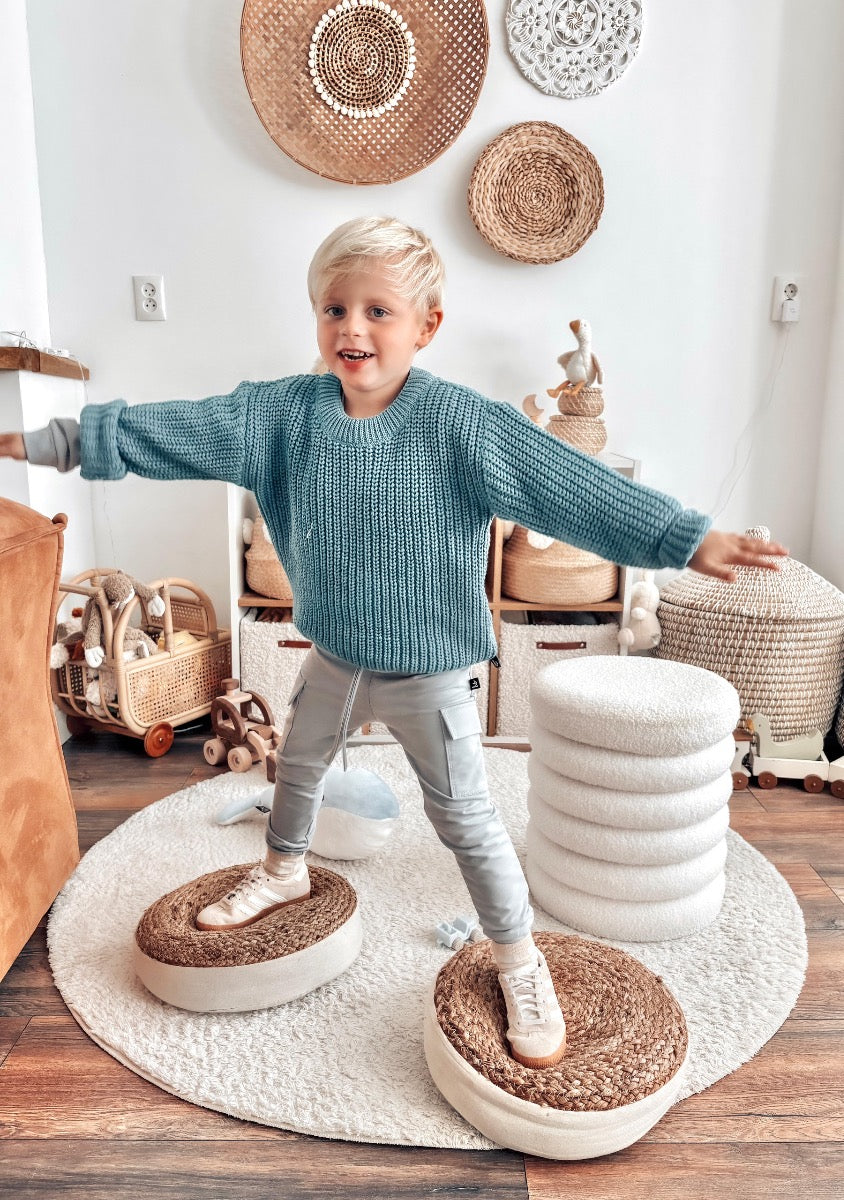 Knitted sweater (dusty petrol)
