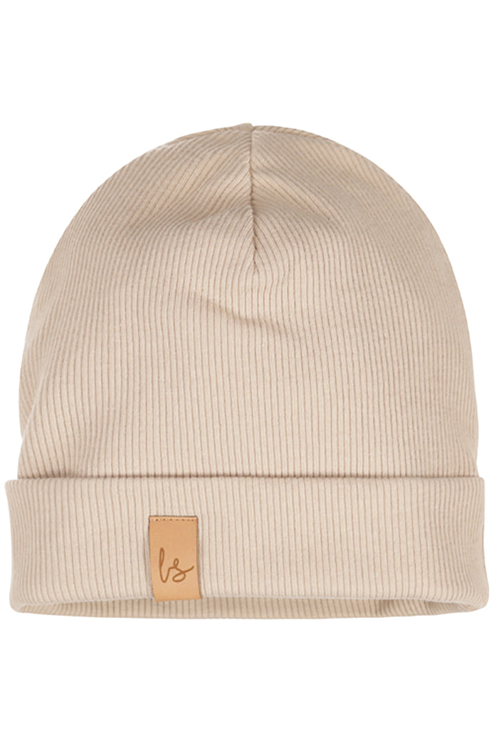 Beanie rib buttons (beige)