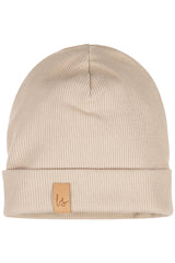 Beanie rib buttons (beige)