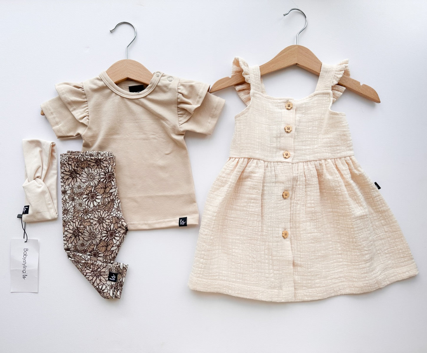 Ruffle t-shirt latte