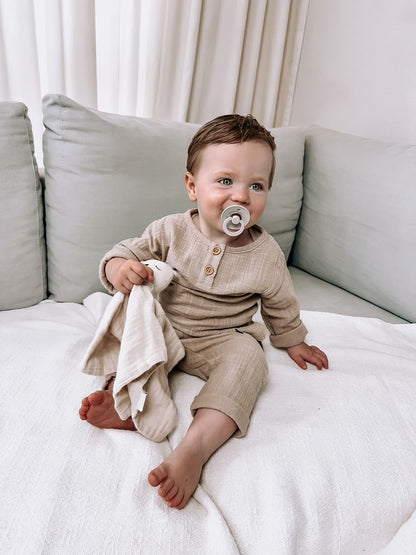 Linnen longsleeve almond