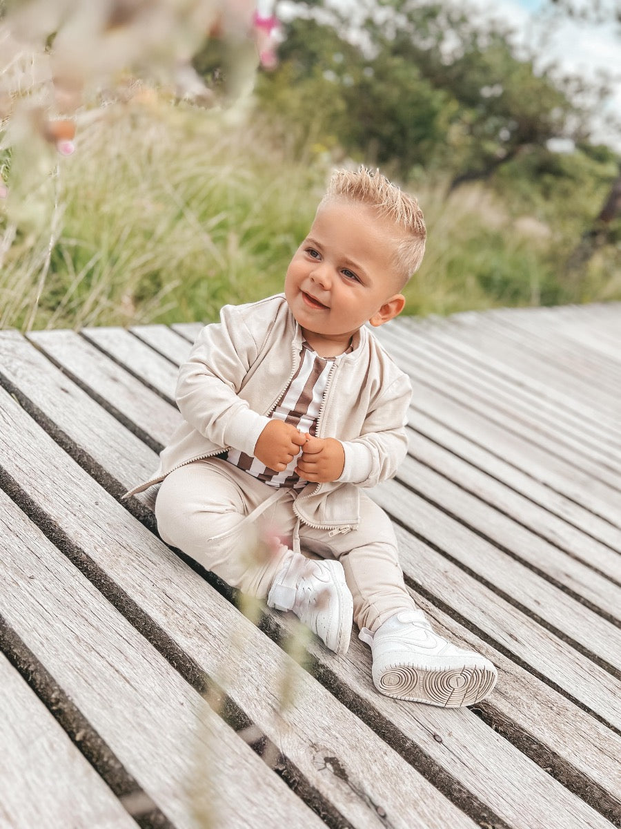 Longsleeve vertical stripes roest