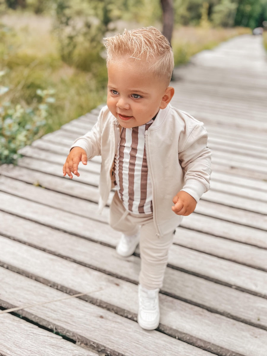 Longsleeve vertical stripes roest