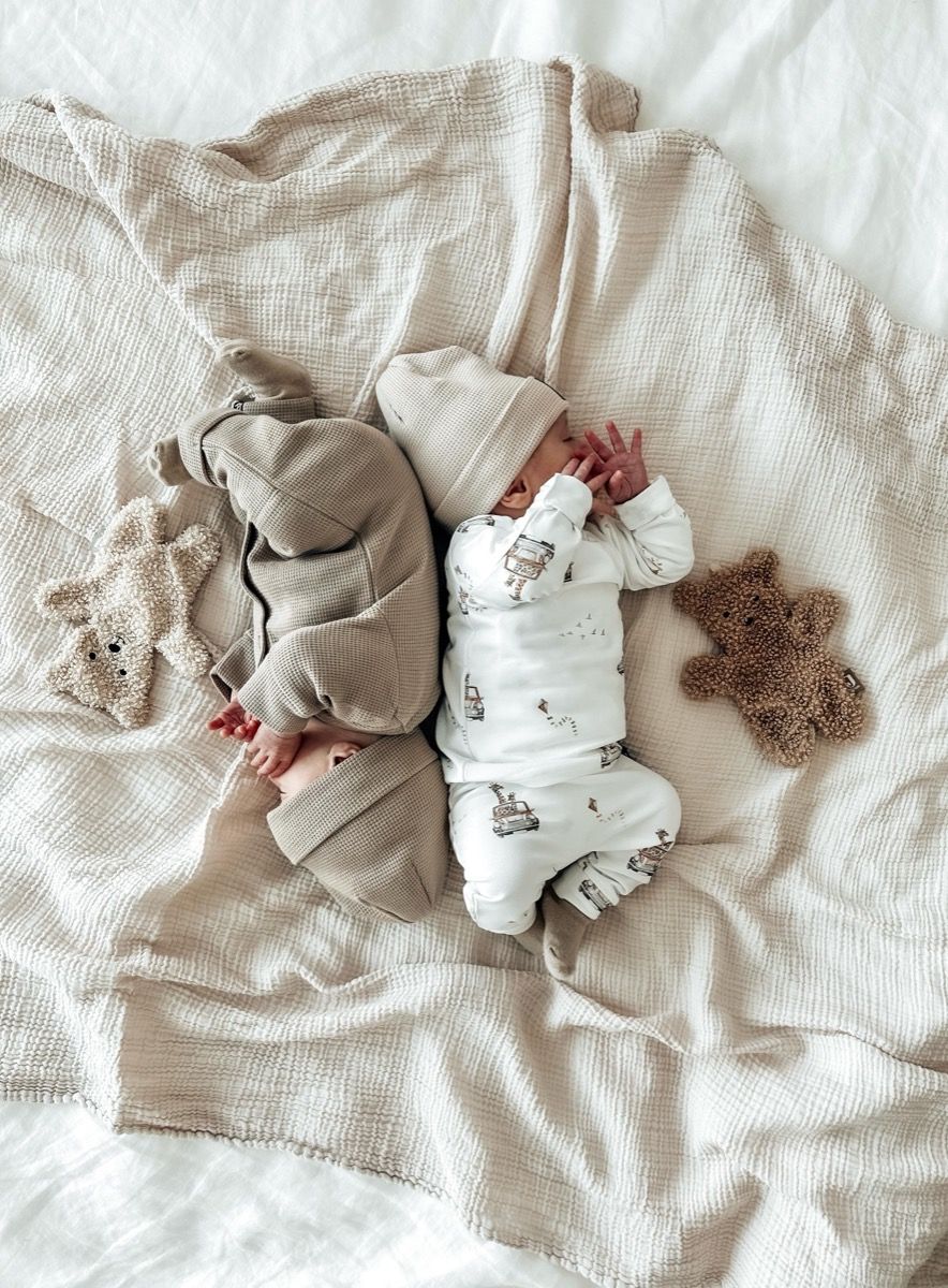 Wafel beanie sand newborn