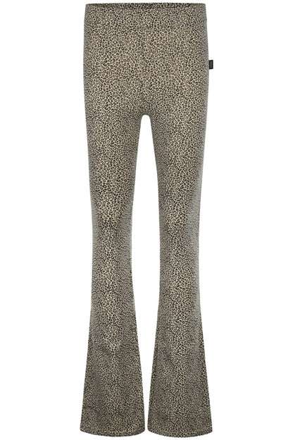 Flared pants luipaard sand