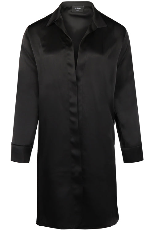 Satinbluse (schwarz) Mystyles