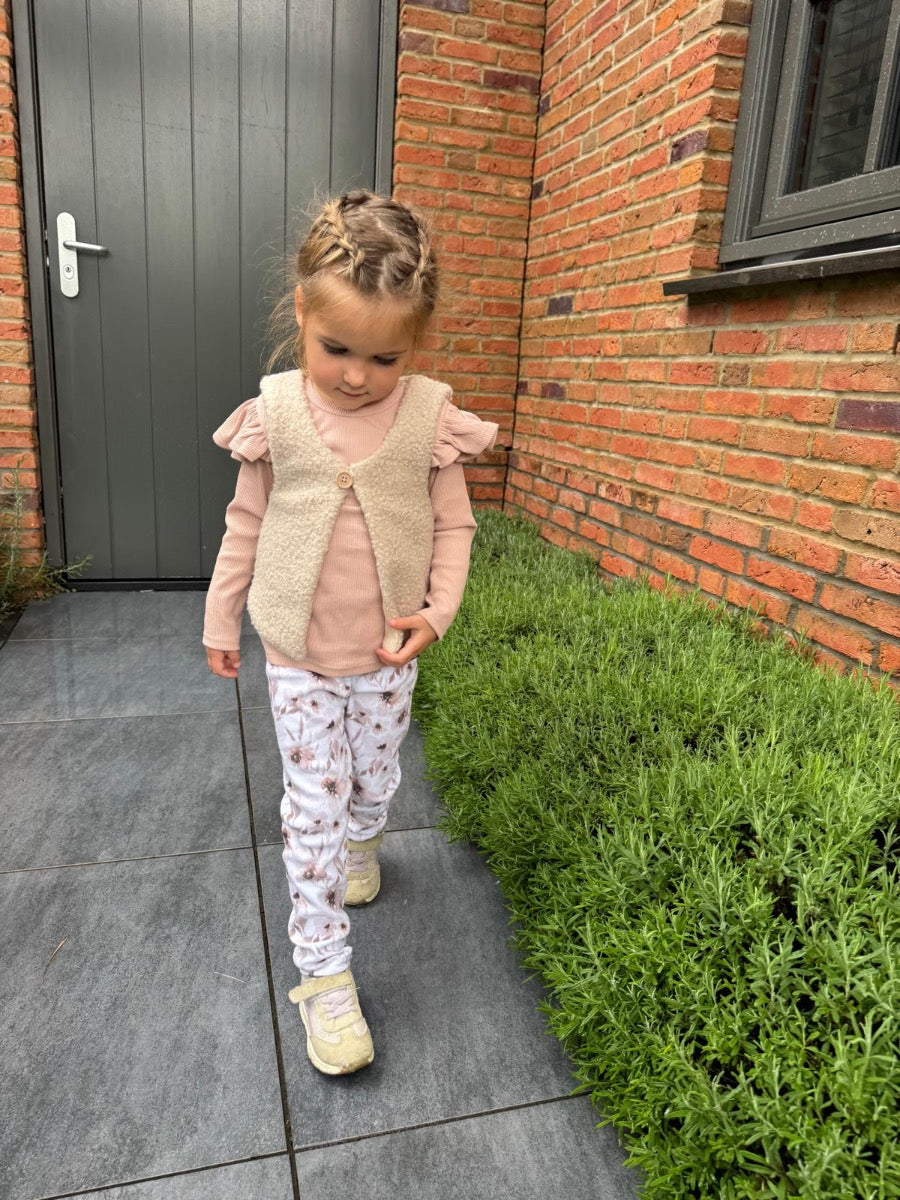 Ruffle longsleeve rib (rose)
