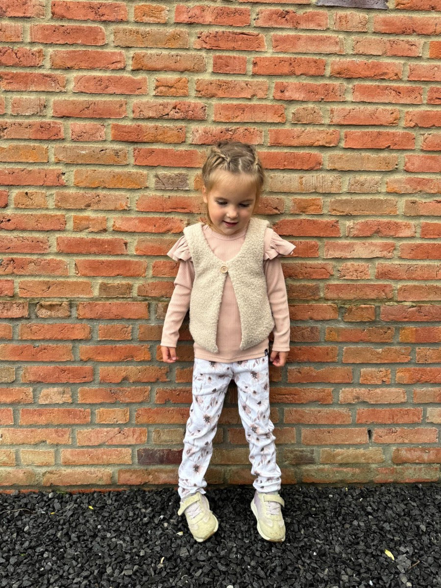 Ruffle longsleeve rib (rose)
