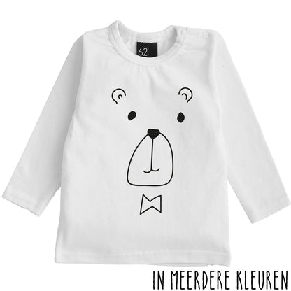 Beer longsleeve wit/zwart