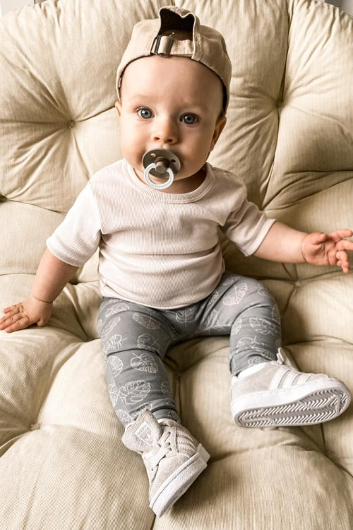 Rib beige t-shirt