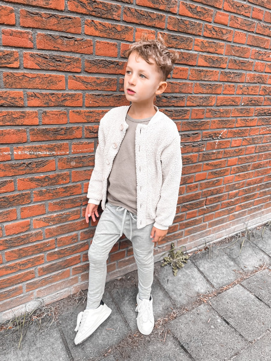 Pocket longsleeve wafel (light oak)