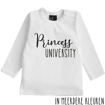 Princess university longsleeve shirt wit/zwart