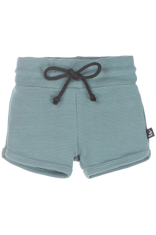 Rib kort broekje (blauw)