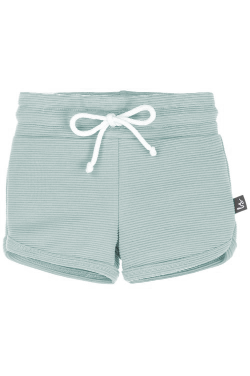 Rib kort broekje (blauw)