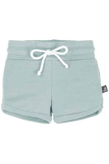 Rib kort broekje (blauw)