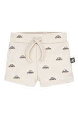 Rib jersey short mini auto's (off white)