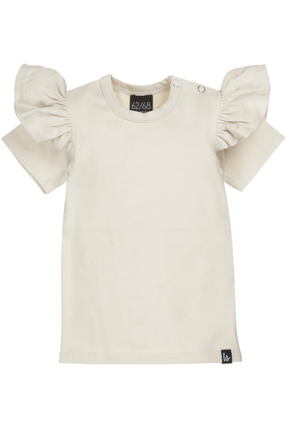 Ruffle t-shirt latte 50/56