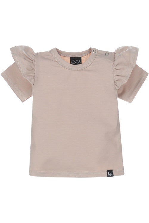 Ruffle t-shirt (sand)