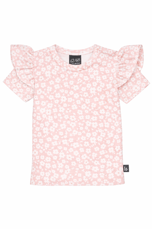 Ruffle t-shirt pastel ditsy blossom