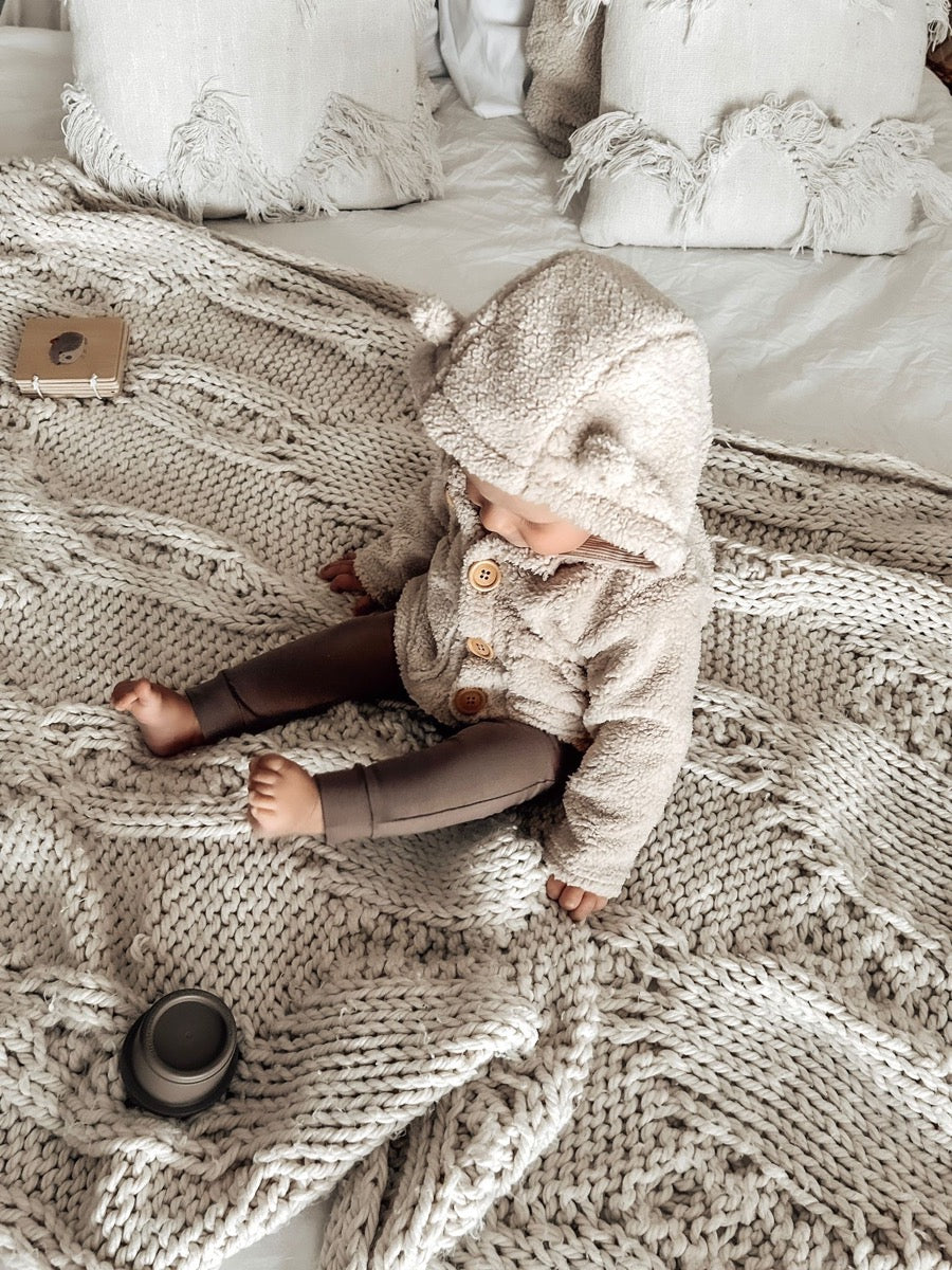 Teddyjacke Sand