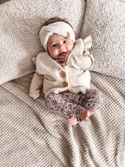 Ruffle longsleeve rib sand