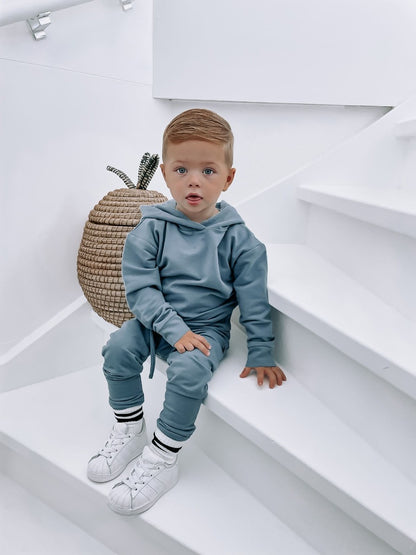 Capuchon sweater (dusty blue)