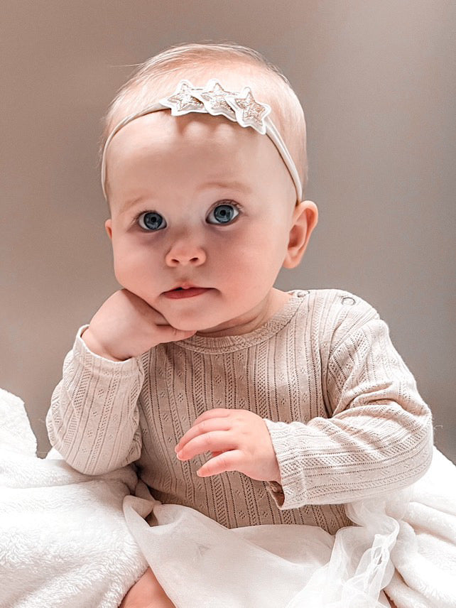 Tutu-Romper mit Lochmuster, beige
