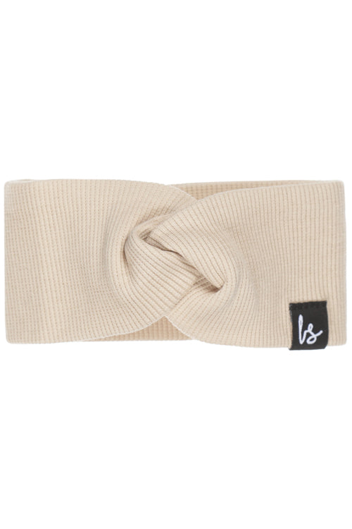 Twist haarbandje rib sand