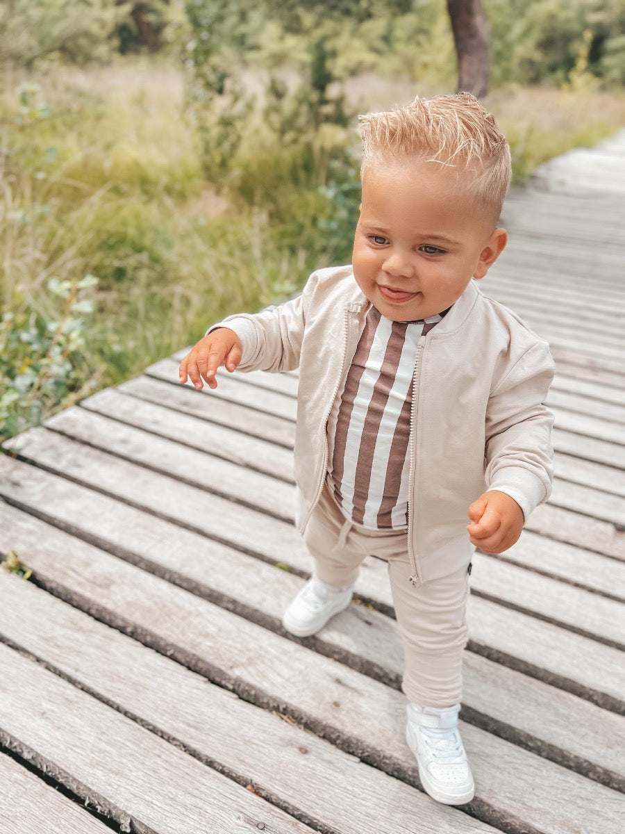Longsleeve vertical stripes roest