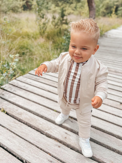 Longsleeve vertical stripes roest