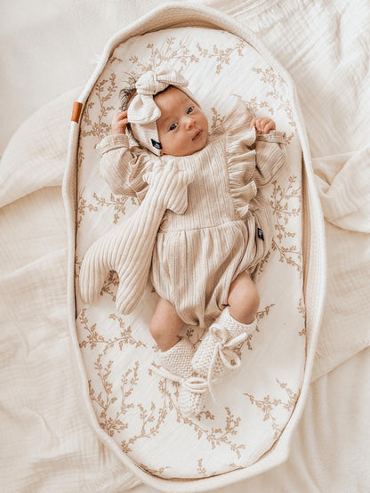 Vertical ruffle playsuit (sand) 110/116