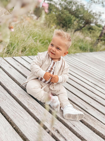 Zipper vestje sand